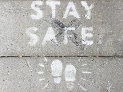 white and black love print on gray concrete floor